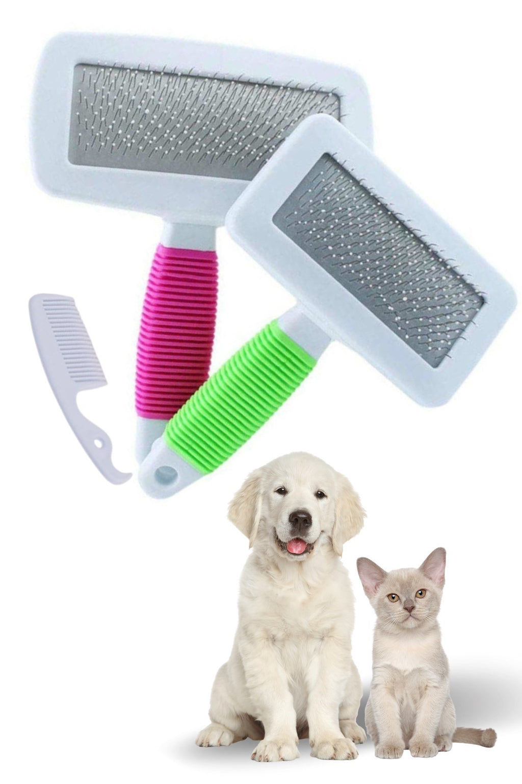 miorashop® Kedi Köpek Telli Küçük Boy Tüy Bakım Seti Evcil Hayvan Tarama Fırçası