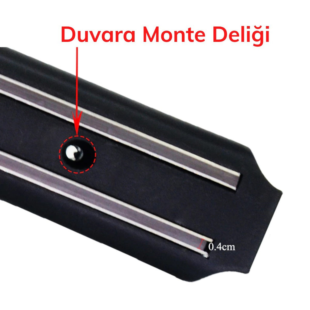 miorashop® Mıknatıslı Paslanmaz Duvar Bıçak Askısı Standı 33 Cm  Aparat