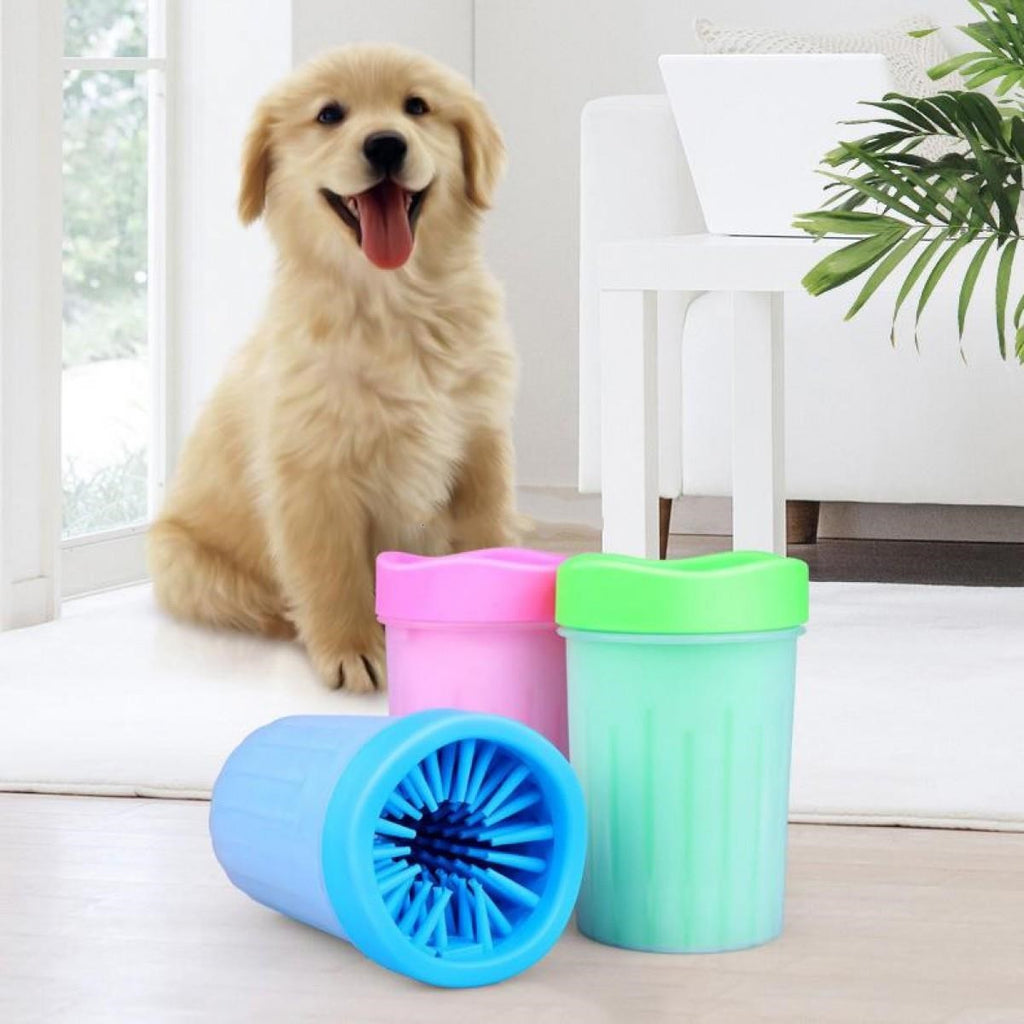miorashop® Silikon Jel Fırçalı Kedi Köpek Pati Ayak Yıkama Temizleme Kovası (Küçük)