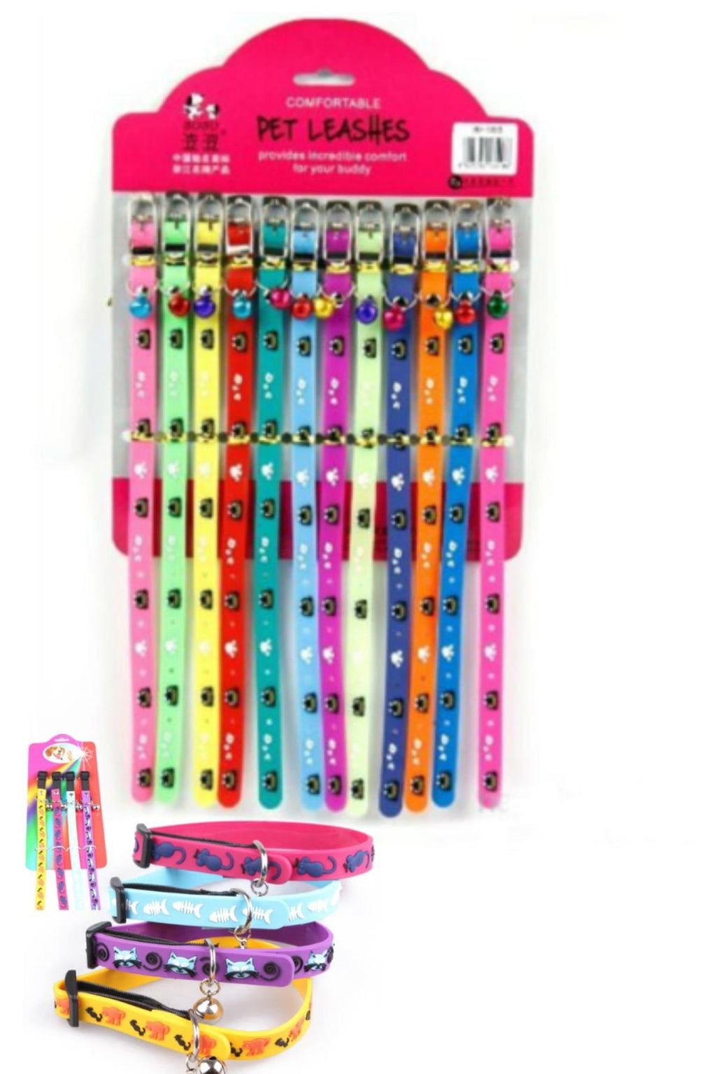 miorashop® Çıngıraklı Zilli Sevimli Renkli Slikon Kedi Köpek Boyun Tasması