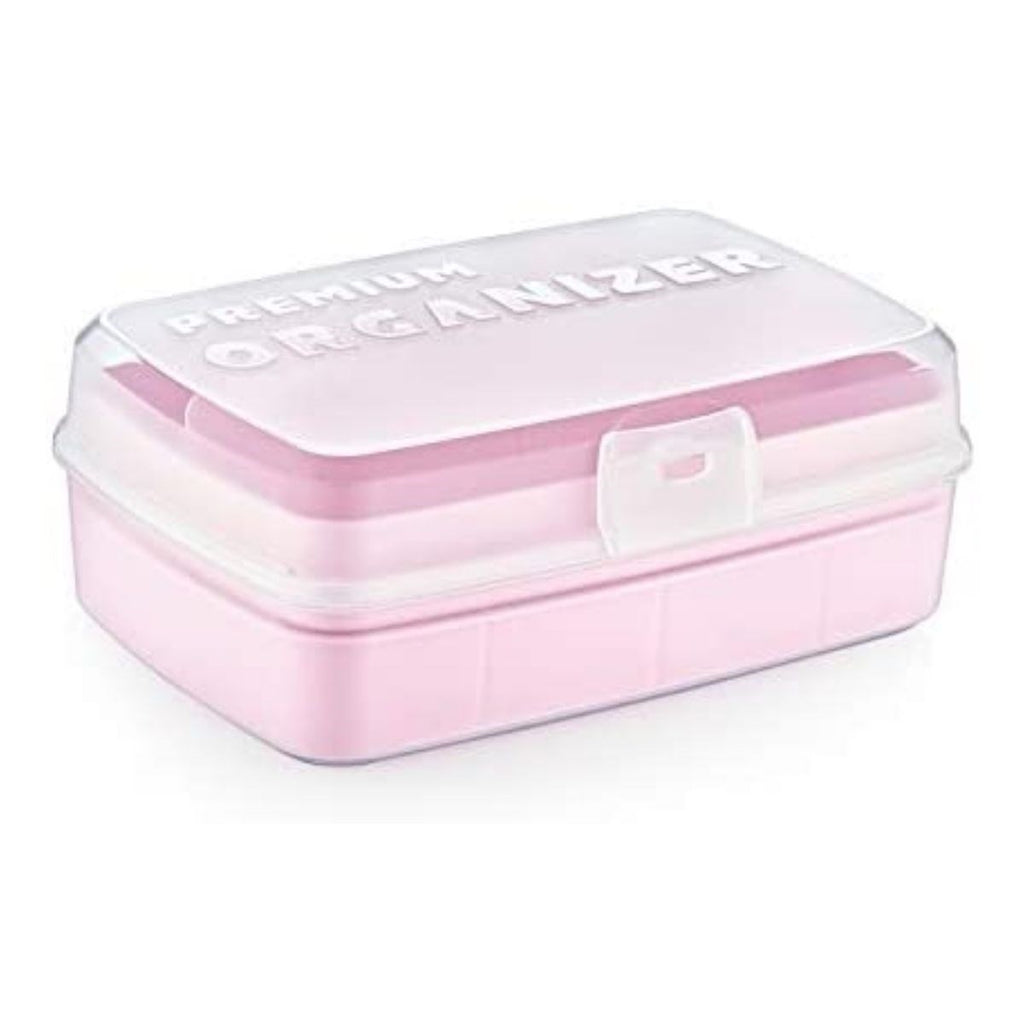 miorashop® 12 Bölmeli Çok Amaçlı Takı Toka Kutusu Dikiş Kutusu Kapaklı Organizer Kutusu Bölmeli Kutu