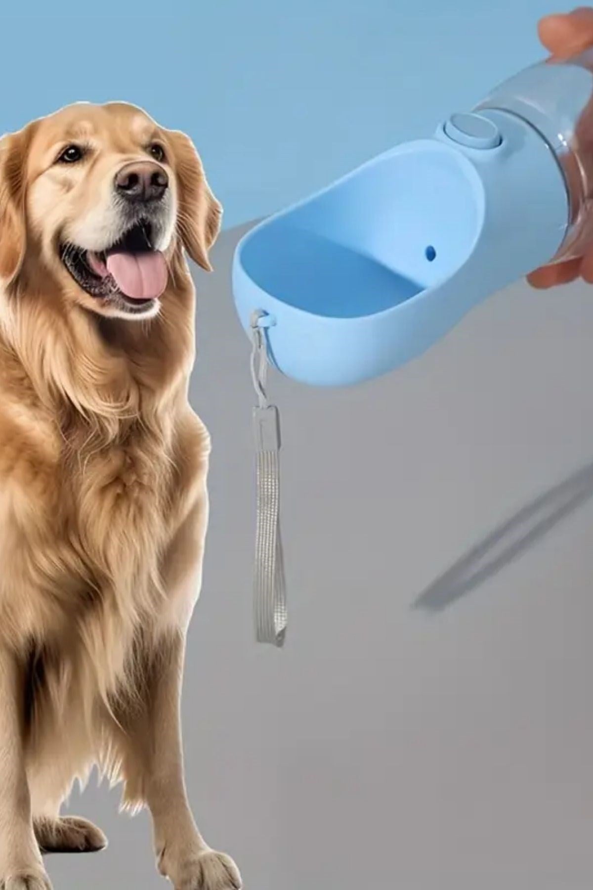 miorashop® Taşınabilir Butonlu 350 ml Evcil Hayvan Suluğu