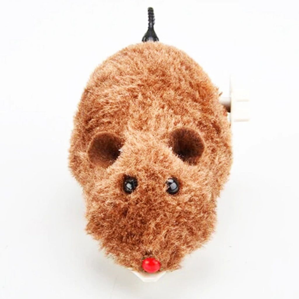 miorashop® Kurmalı Kedi Eğitim Oyuncağı Tüylü Peluş Fare Yakalama İnteraktif Sevimli Eğlenceli Oyuncak
