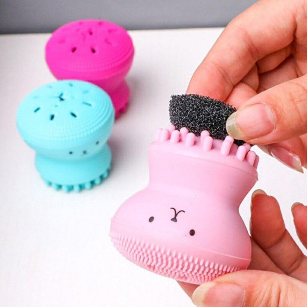 miorashop® Peeling Etkili Mini El Yüz Cilt Temizleme Fırçası Silikon Temizlenmesi Kolay  Siyah Nokta Gi