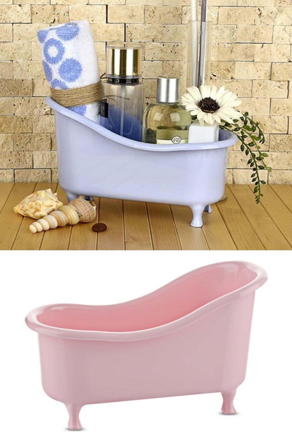 miorashop® Dekoratif Mini Küvet Şeklinde Çok Amaçlı  Banyo Düzenleyici Sepet