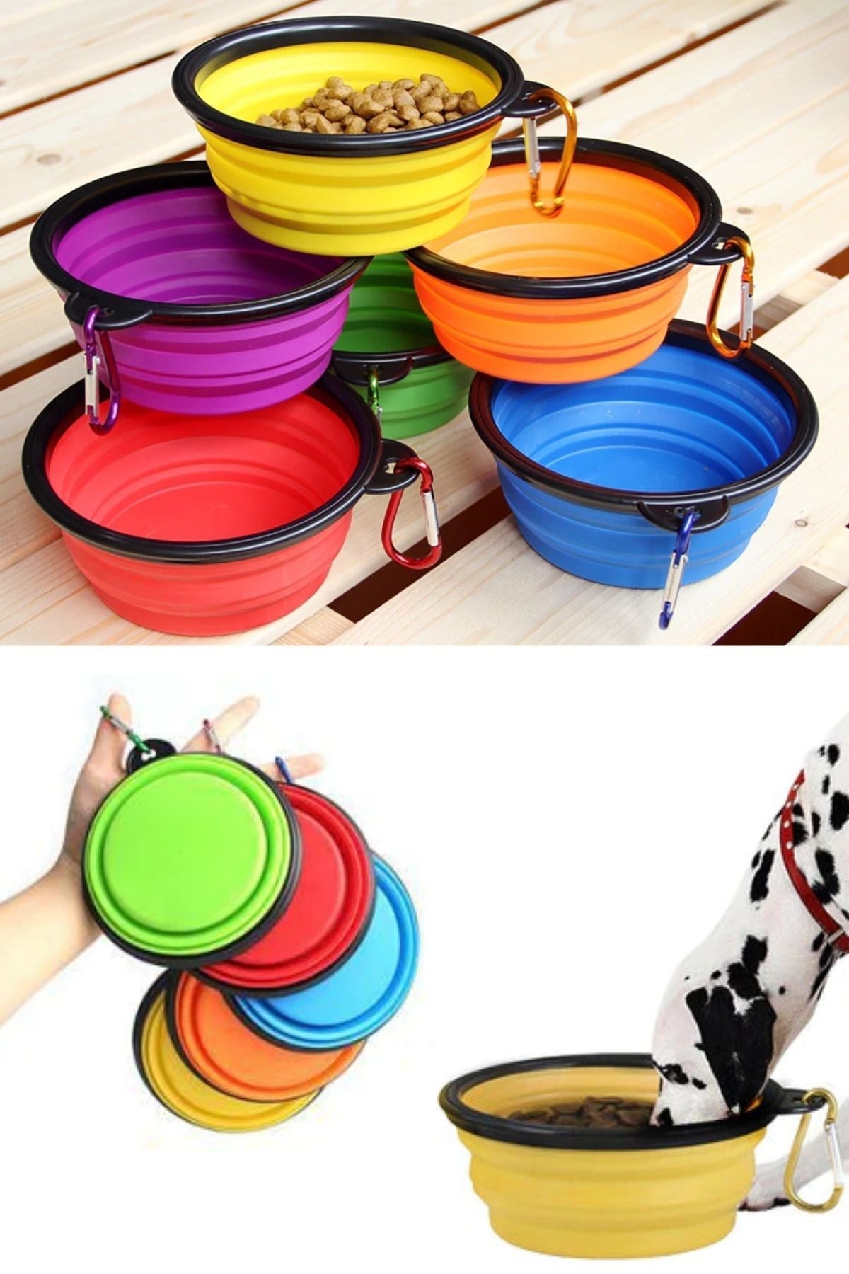 miorashop® Katlanabilir Kedi Köpek Mama ve Su Kabı Köpek Oyuncağı