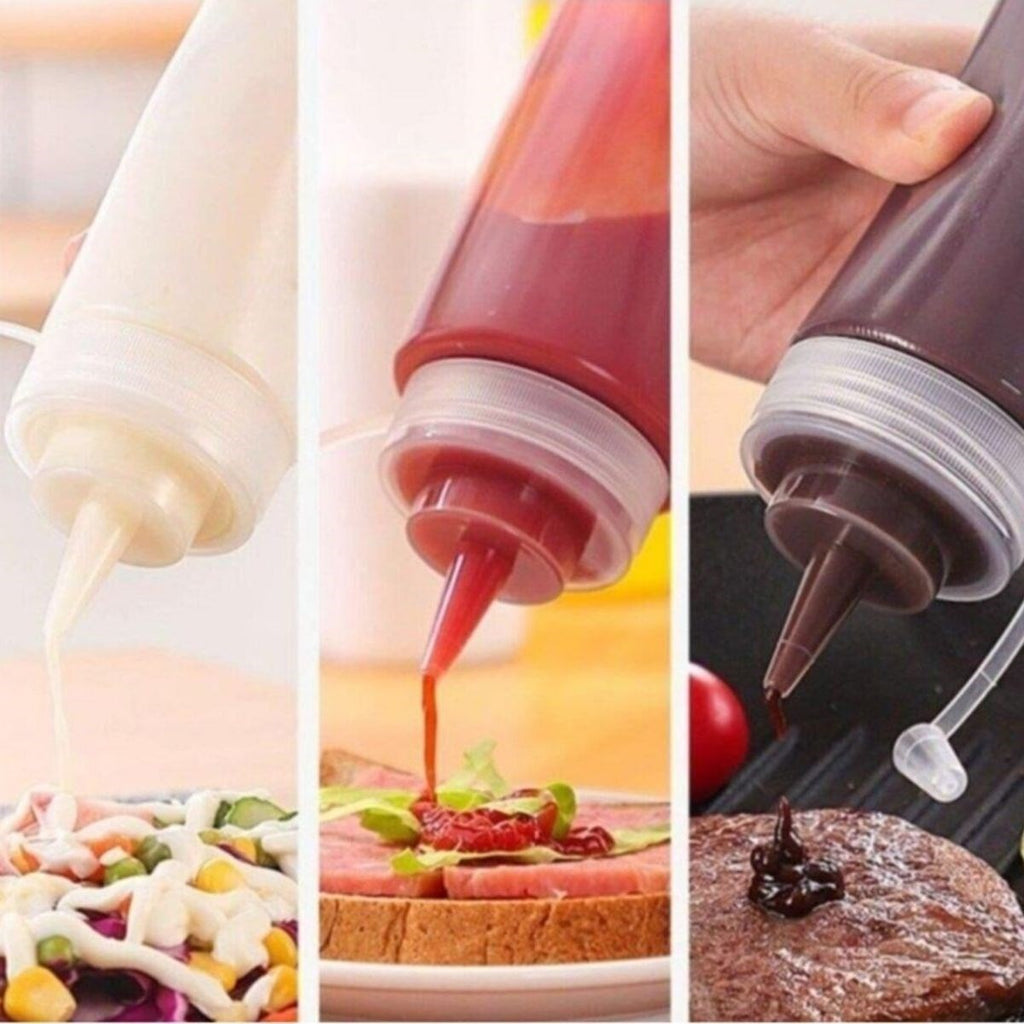 miorashop® Şeffaf Kapaklı Sızdırmaz Yağlık Sosluk Şişesi Plastik Yağdanlık 400 ml AP-9028