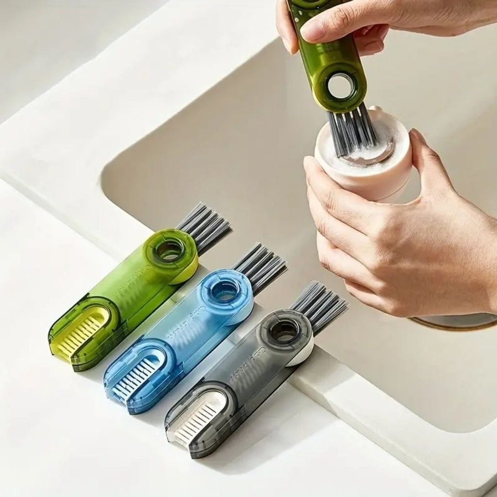 miorashop®  3 Fonksiyonlu Pratik Şişe Temizleme Fırçası Mutfak Banyo Araç İçin Çok Amaçlı Fırça