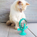miorashop® Vantuzlu Zilli İnteraktif Dönebilen Mama Kaplı Renkli Eğlenceli Eğitici Kedi Oyuncağı