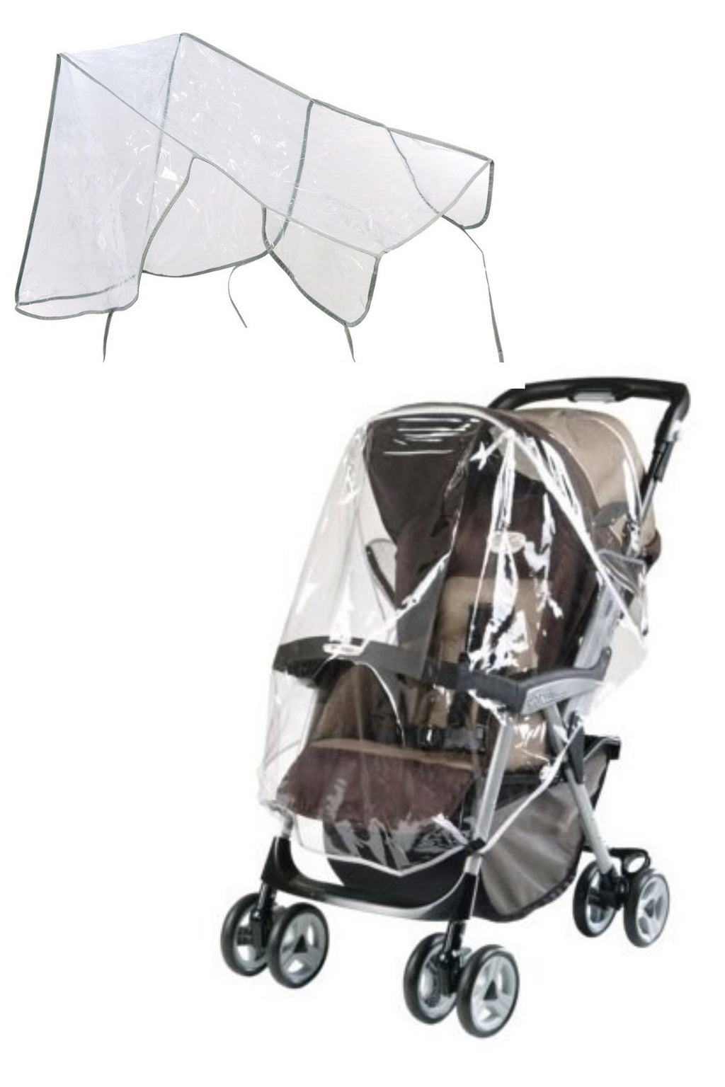 miorashop® Bebek Arabası Puset Şeffaf Yağmurluk Rüzgar Engelleyici Muşamba