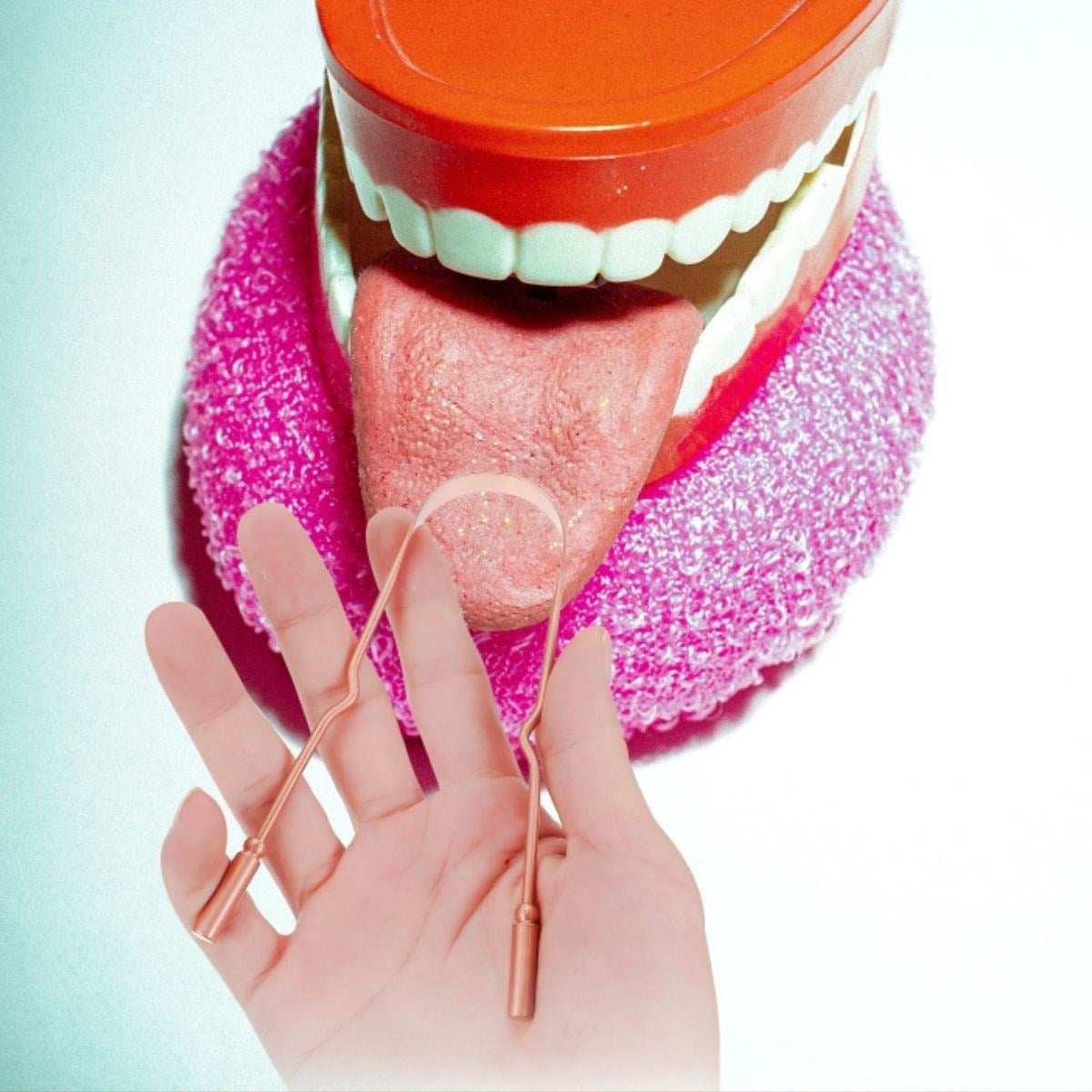miorashop® Bakır Oil Pulling Yağ Çekme Dil Plak Temizleme Aleti Dil Fırçası Sıyırıcı Dil Kaşığı