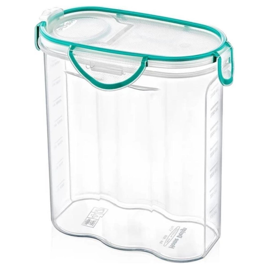 miorashop® Kilitli Kapaklı Contalı Hava,Su Sıvı Geçirmez 2,4 Litre Erzak Saklama Kabı-SA590