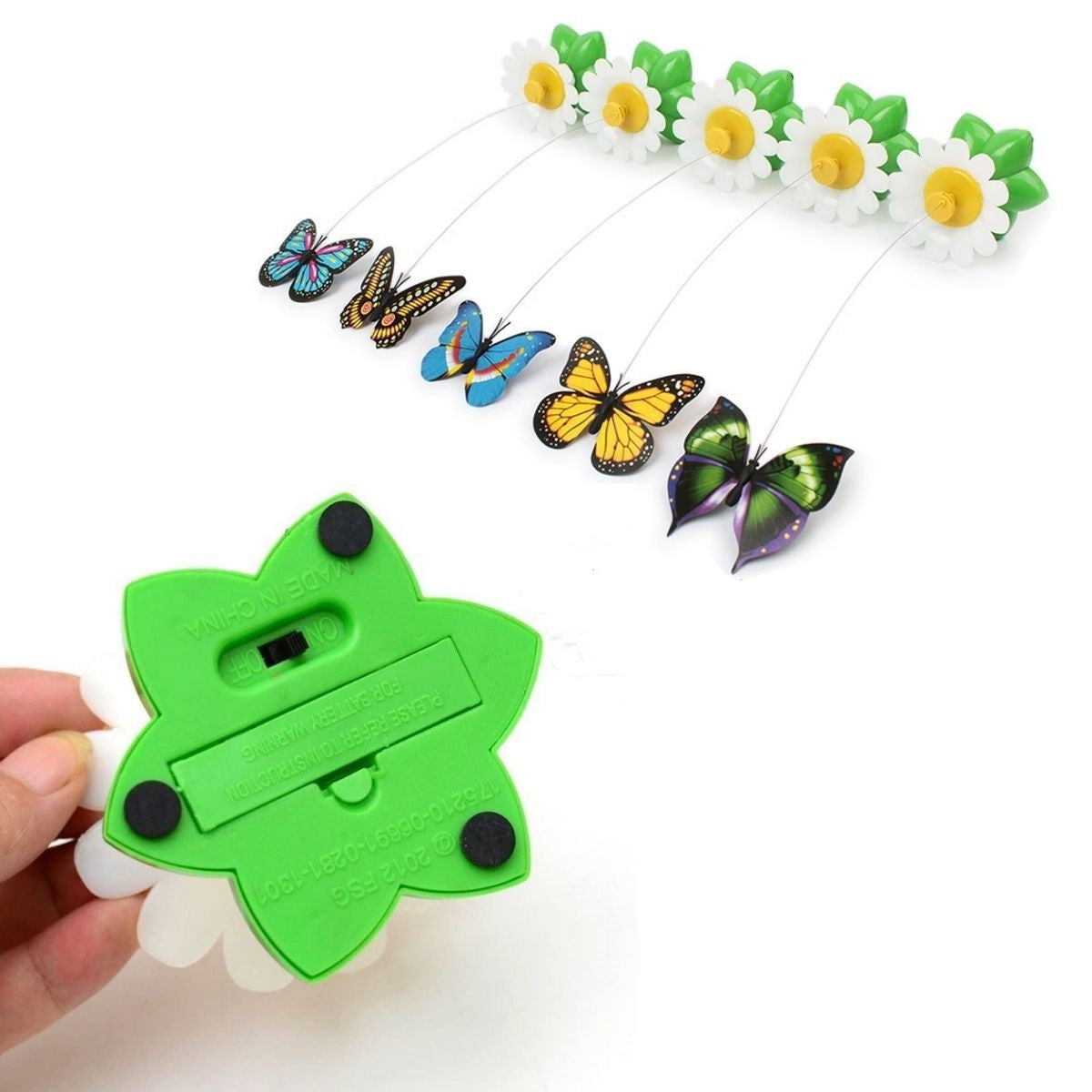 miorashop® Hareketli Dönen Kelebek - Kedi Oyuncağı ( Pille Çalışır)