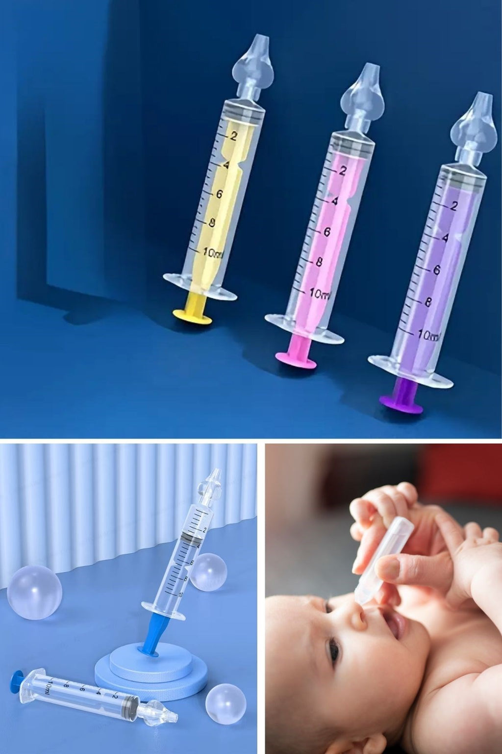miorashop® Yeniden Kullanılabilir, Manuel Burun Temizleyici 10ml Kapasiteli Burun Açıcı Şırınga