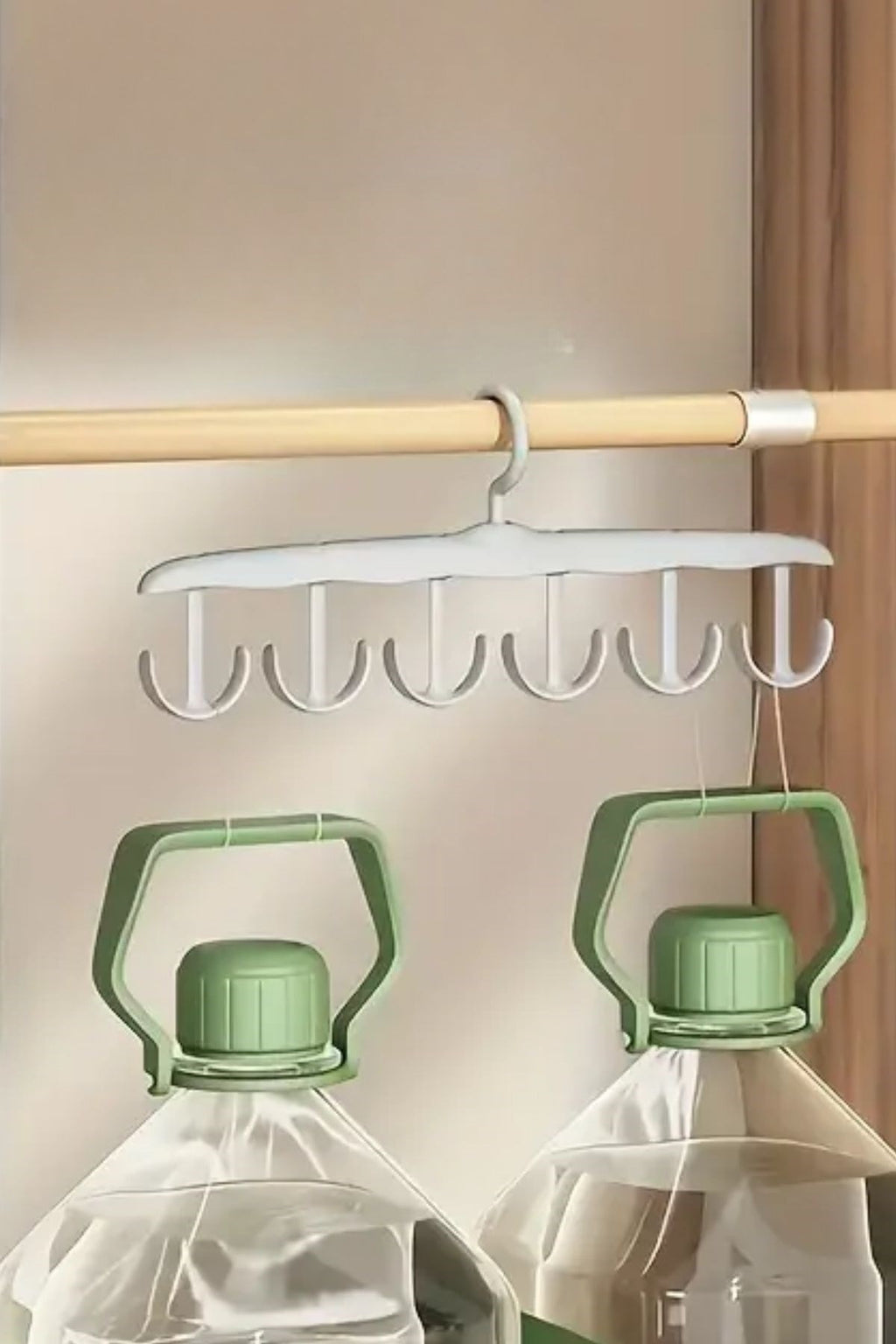 1 Adet Yer Tasarruflu 6 Kancalı Plastik Dolap İçi Düzenleyici Pratik Askı