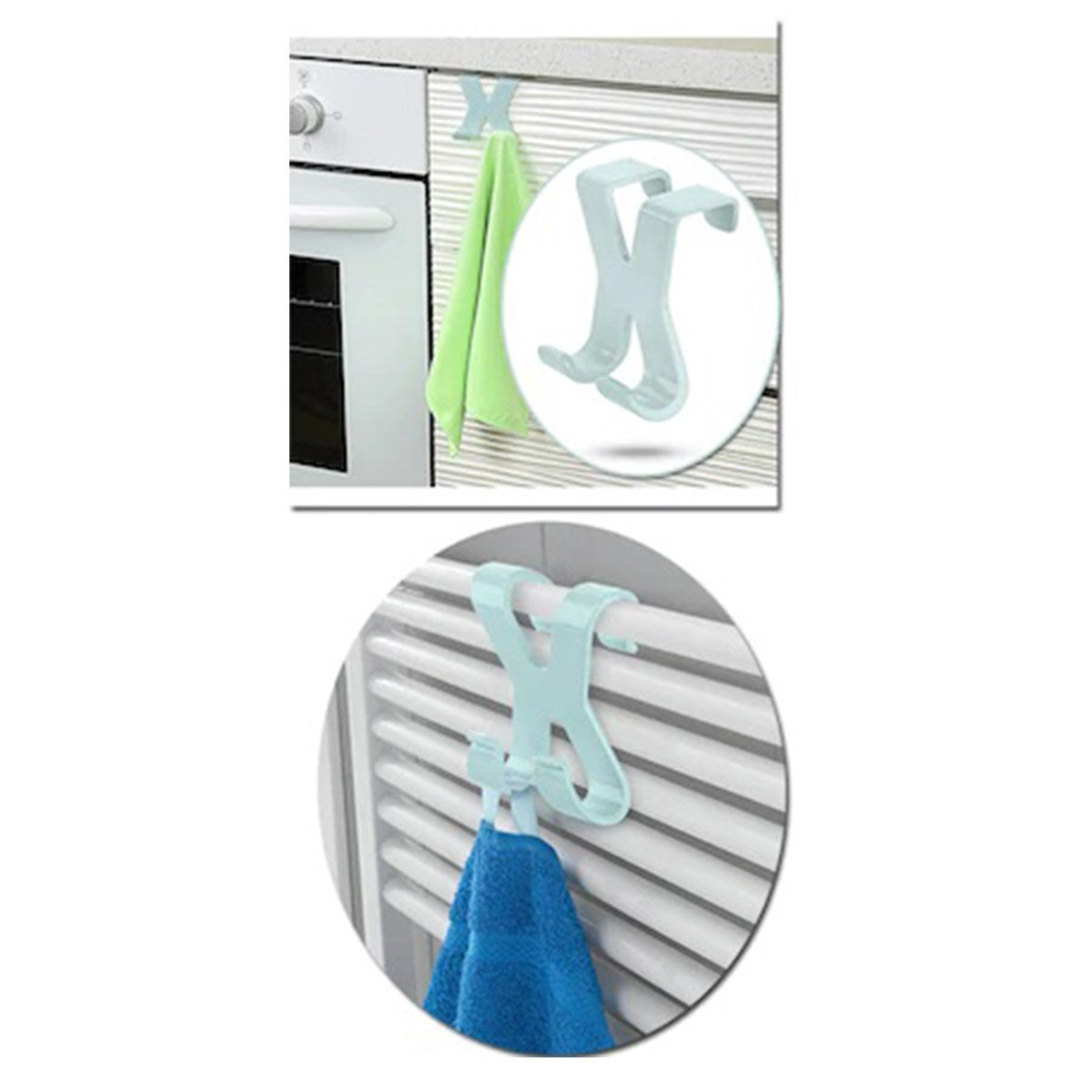miorashop® Mutfak Banyo Dolap Kapağına Takılan Meta Havlu Askılığı Aparatı