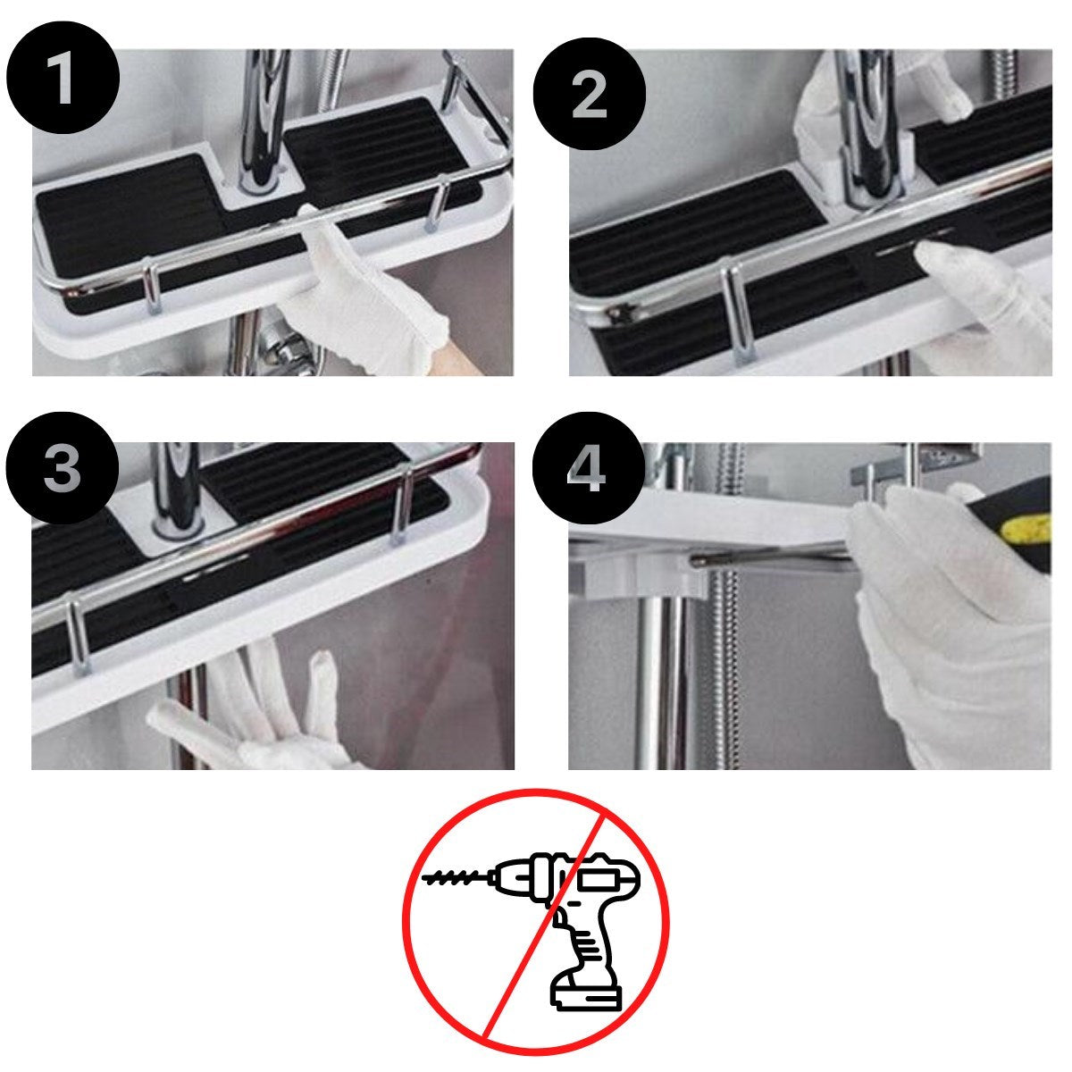 miorashop® Banyo Direğine Asılabilir Köşelik Şampuanlık Sabunluk Çift Askılı Düzenleyici Raf Paslanmaz