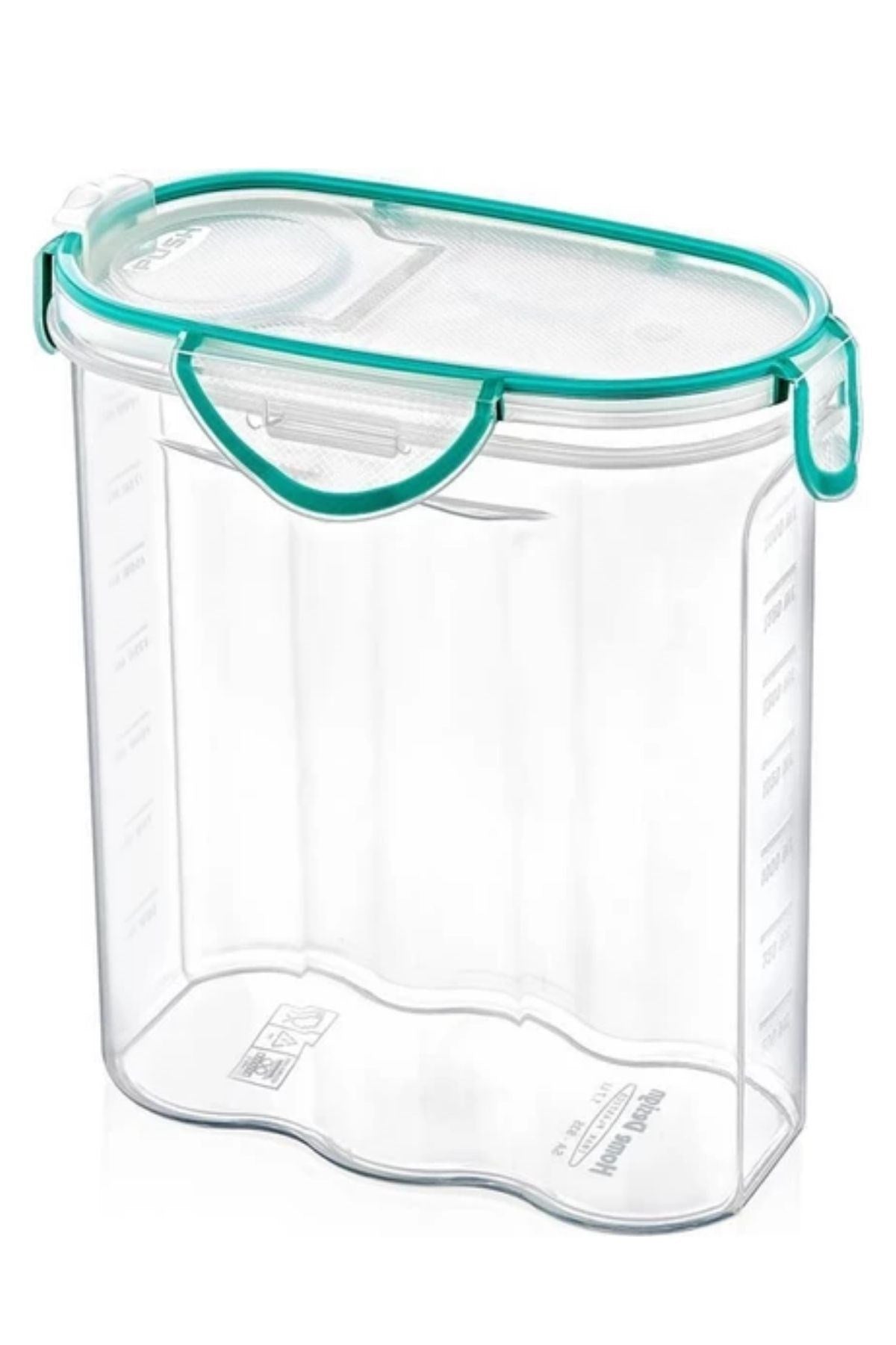 miorashop® Kilitli Kapaklı Contalı Hava,Su Sıvı Geçirmez 2,4 Litre Erzak Saklama Kabı-SA590