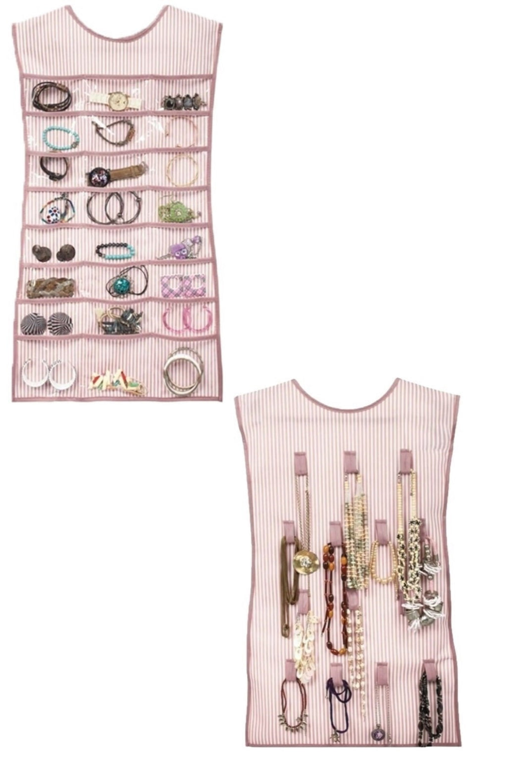 miorashop® Elbise Şeklinde Takı Düzenleyici İki Taraflı Mücevherler Ve Takılar İçin Takı Organizer