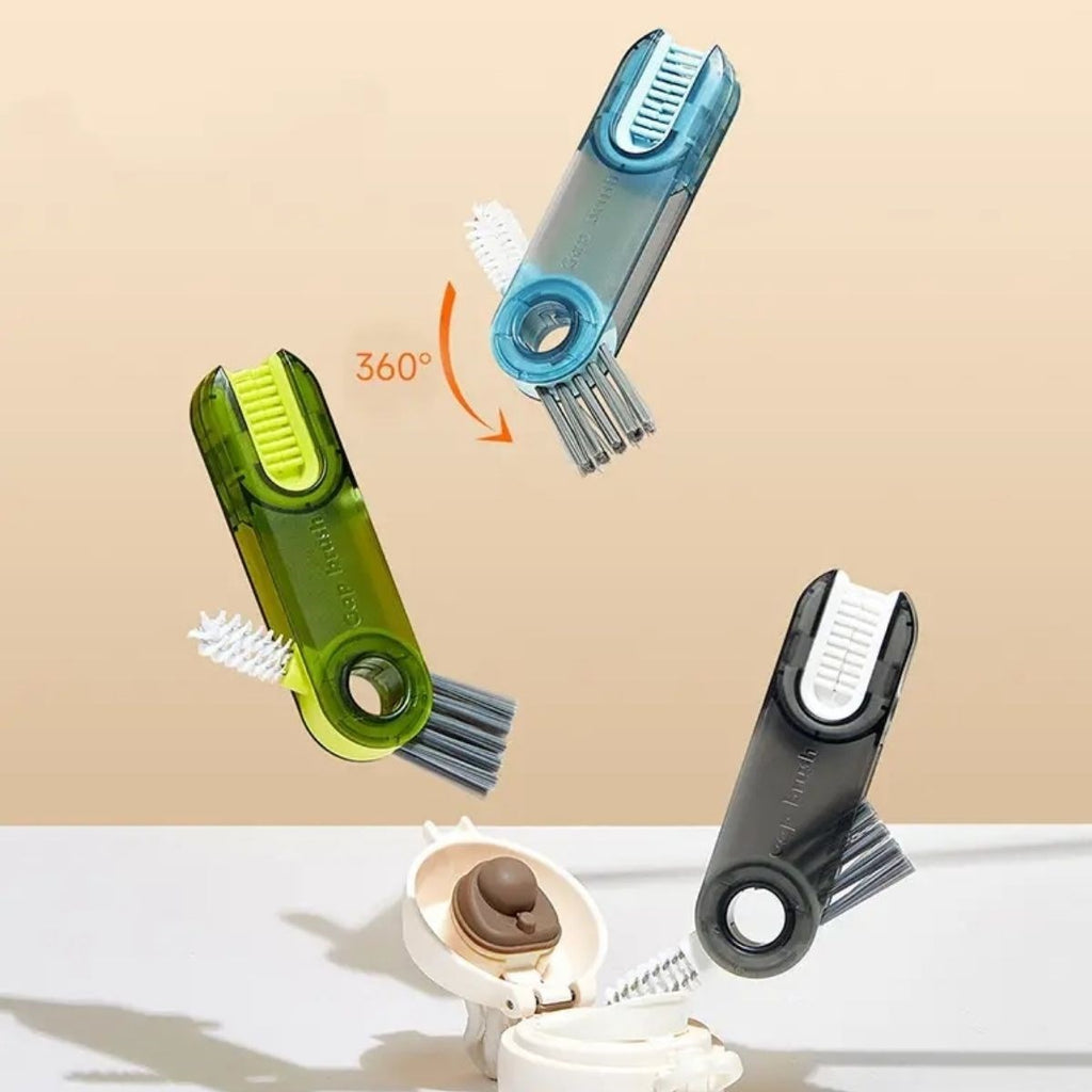 miorashop®  3 Fonksiyonlu Pratik Şişe Temizleme Fırçası Mutfak Banyo Araç İçin Çok Amaçlı Fırça